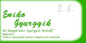 eniko gyurgyik business card